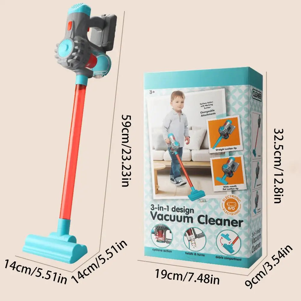 Kids Electric Vacuum Cleaner Toy Set Housekeeping Role Play Simulation Educational Toys for Toddlers Perfect Gift for Girls Boys