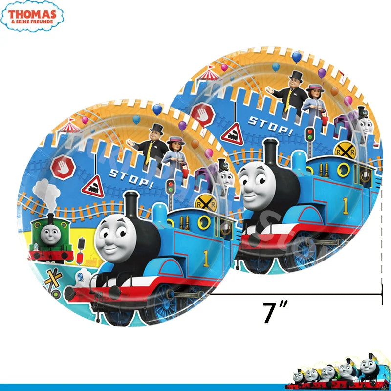 Thomas and Friends Party Decorations the Train Balloons Disposable Tableware Tablecloth Cups Banner Baby Shower Supplies Toy