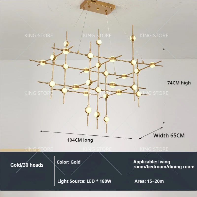 Modern Simple Art Shelf Living Room Ceiling Light Creative Personality Restaurant Dining Room Chandelier Hotel Front Desk Lamp