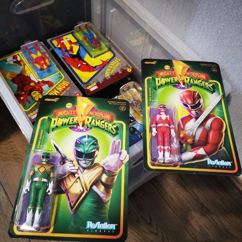 Super7 Power Rangers Red Ranger Green Ranger Putty Patroller Pudgy Pig Rita Repulsa Mega Action Figure Toy Model Gift Collection