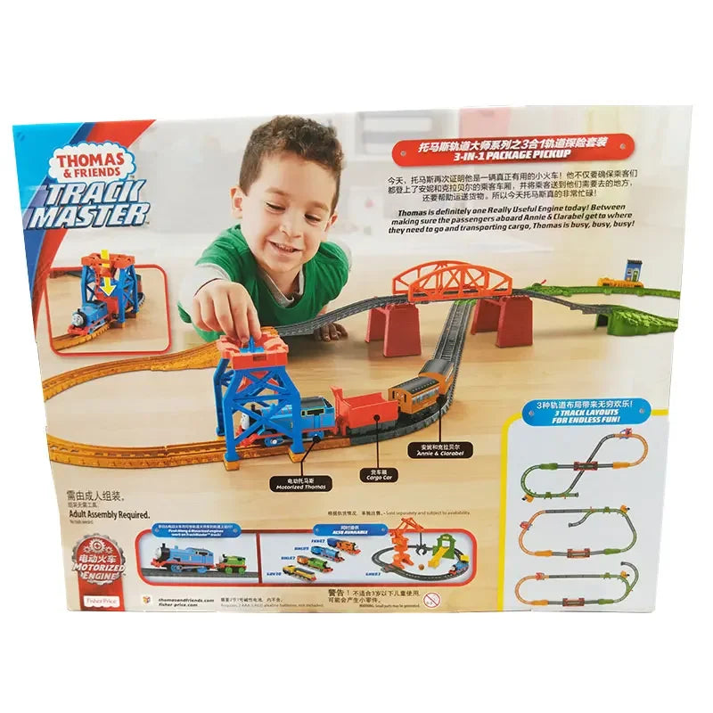 Original Thomas and Friends Thomas Glarabel Anne Train Track Master Series 3 in 1 Track Adventure Set Boy Toy Gifts GPD88 GGL75