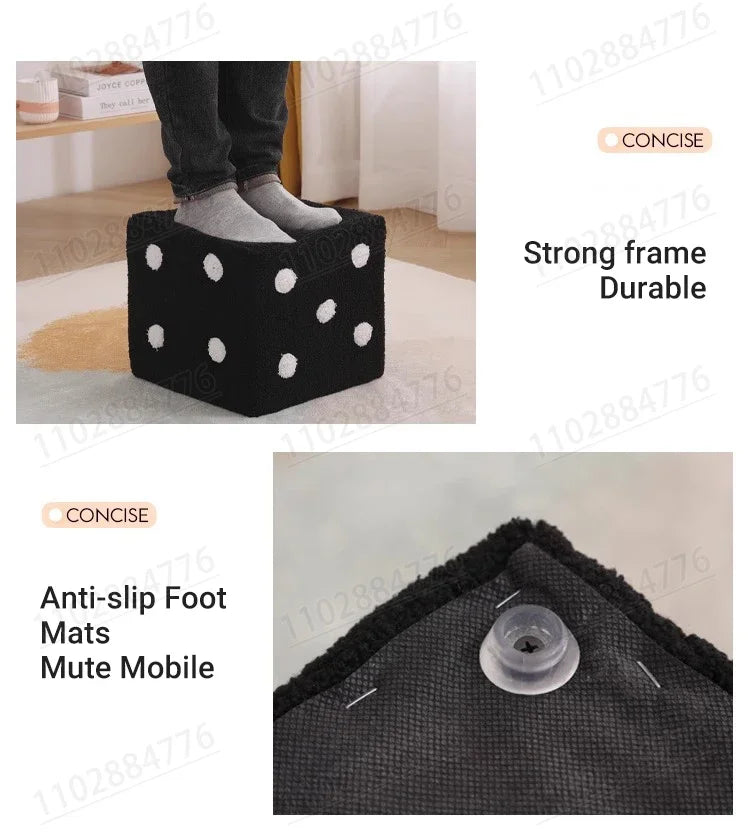 Changing Shoes Stool Home Doorway Living Room Low Bench Dice Stool Creative Children's Sieve Sofa Foot