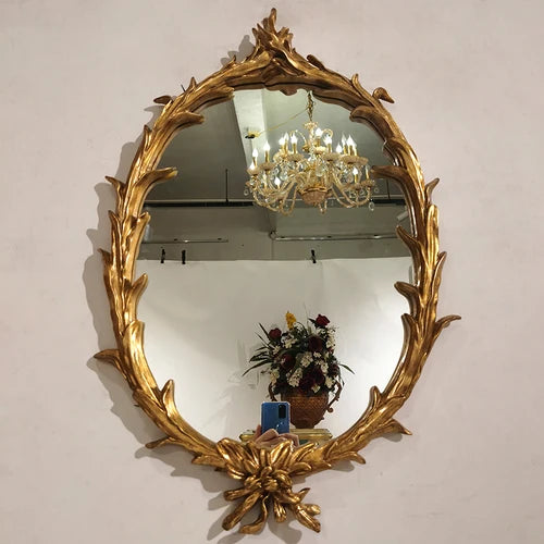 Elegant House Wall Mirrors Hanging Shower Baroque Office Decorative Mirror Luxury Irregular Espelho Adesivo De Parede Decoration