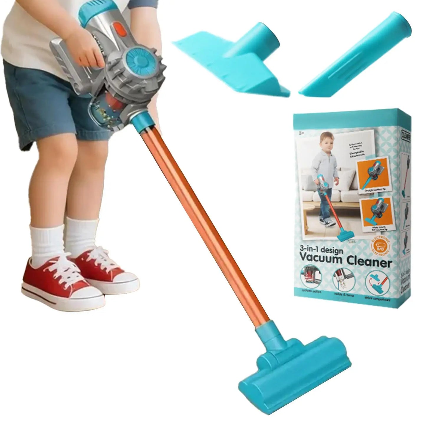 Kids Electric Vacuum Cleaner Toy Set Housekeeping Role Play Simulation Educational Toys for Toddlers Perfect Gift for Girls Boys