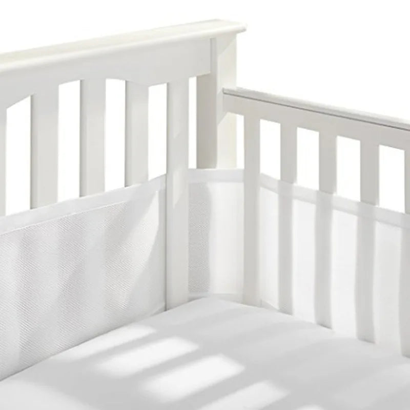 Baby Breathable Mesh Crib Liner Crib Girth Comfortable For 4 panel crib bed Circumference