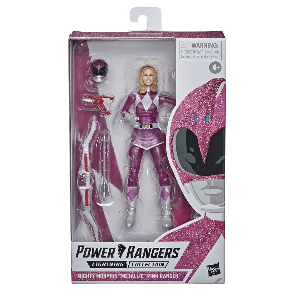 In Stock Hasbro Original Series 6inch Mighty Power Rangers Yellow Blue Black Pink Ranger Figure Action Figure Model Toys