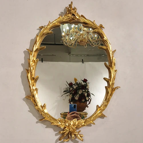 Elegant House Wall Mirrors Hanging Shower Baroque Office Decorative Mirror Luxury Irregular Espelho Adesivo De Parede Decoration