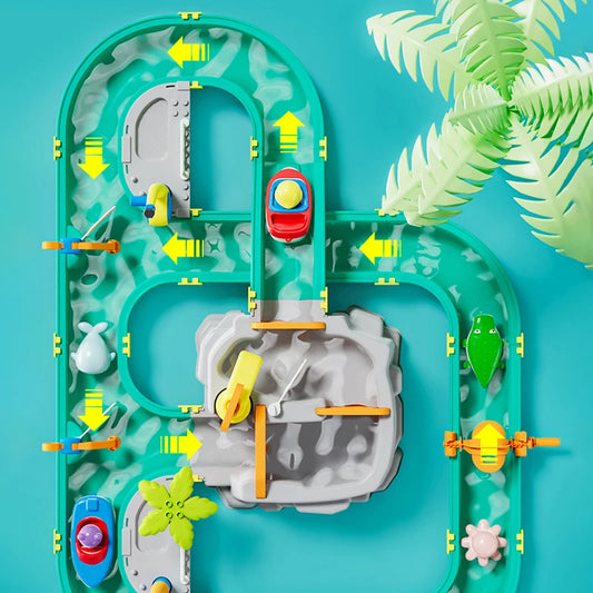 Kids Baby Toys Outdoor Water Table Toy Water Surfing Adventure Water Toys Fishing Toys Summer Parent-child Interaction Game