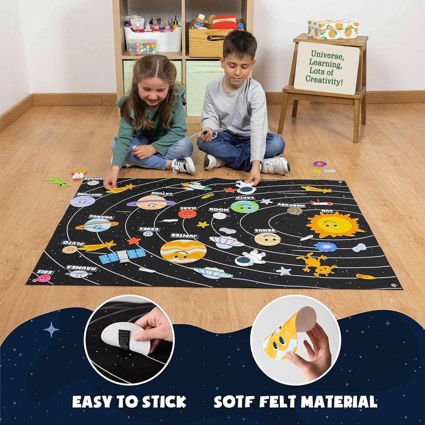Farm Animals Felt Story Board Set Storytelling Early Learning Interactive Play Kit Wall Hanging Puzzle Toys for Toddlers Gifts