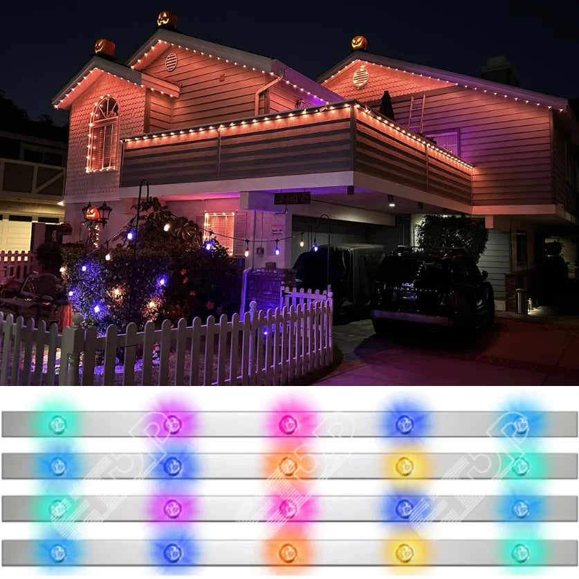 Spot goods 300Ft 92m Permanent Track Light Gemstone track lights SMD5050 UCS2904 RGBW Point lights