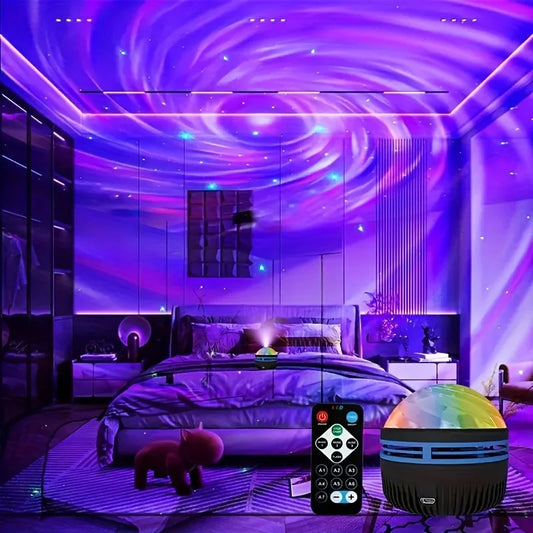 LED NightLights Galaxy Projector Remote Control 5V USB Rechargeable Starry Sky Lamp DMX Sound Active 7 Modes for Kids Room Decor