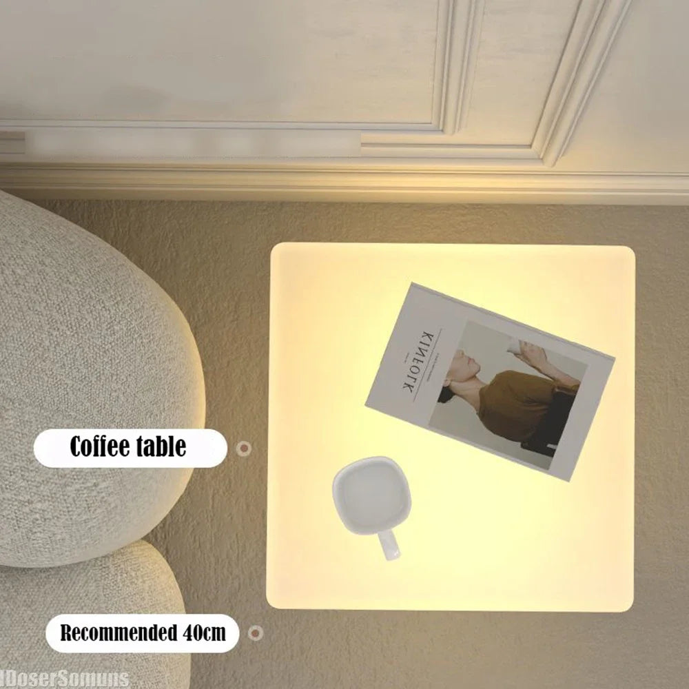 Bedside Glow Cabinet White Cube Floor Lamp 3D Decorative Sofa Coffee Table Bedside Lamp Luxury Decorative Night Lights