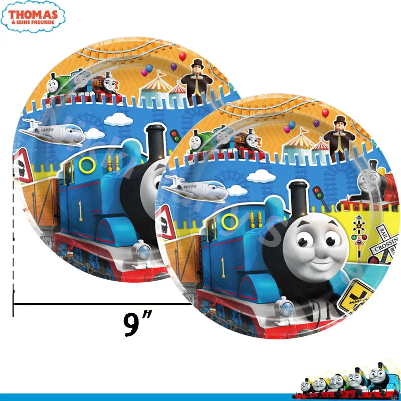 Thomas and Friends Party Decorations the Train Balloons Disposable Tableware Tablecloth Cups Banner Baby Shower Supplies Toy