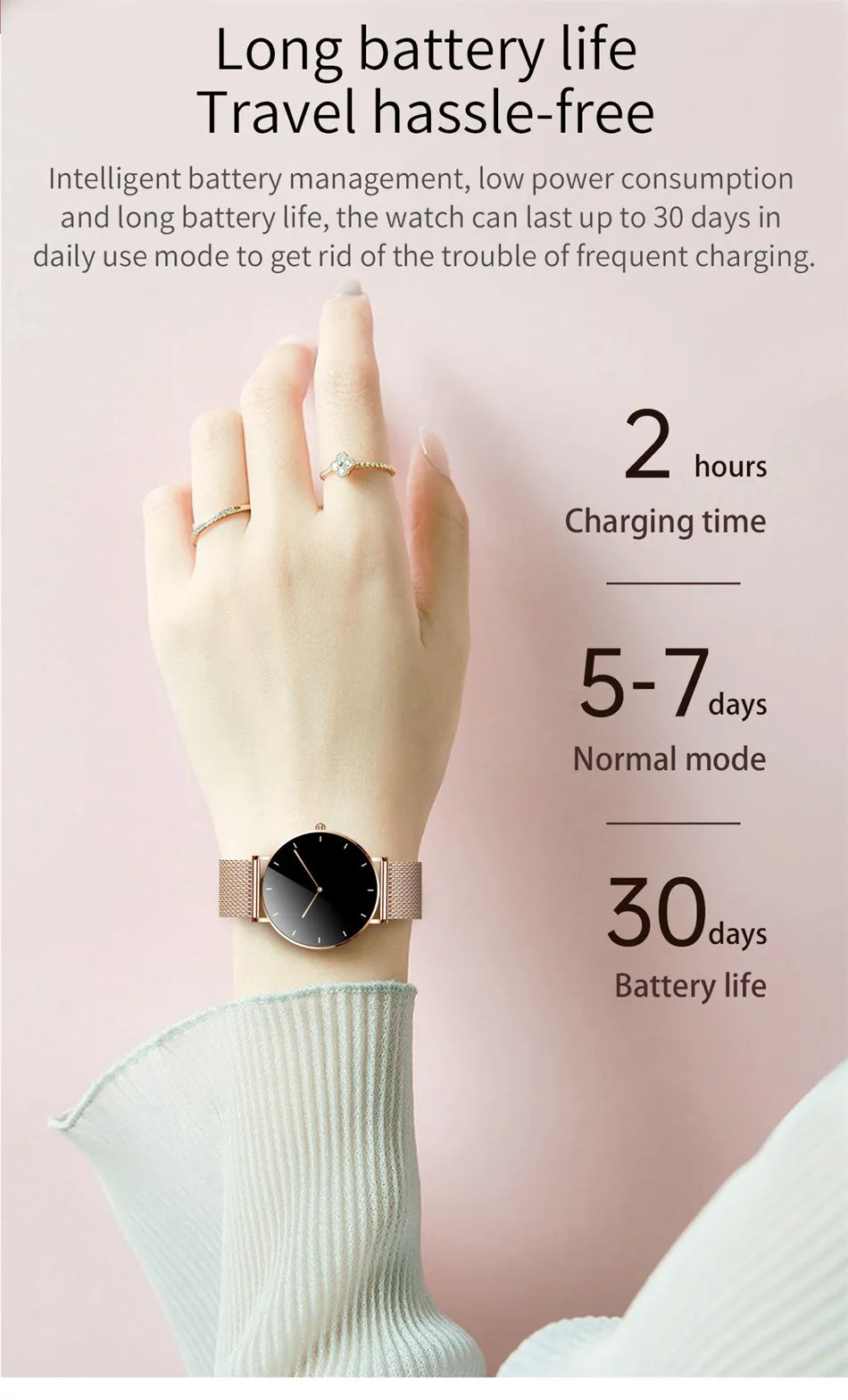 2022 New Ultra Thin Smart Watch Women 1.36&quot; AMOLED 360*360 HD Pixel Display Always Show Time Call Reminder Smartwatch Ladies+Box