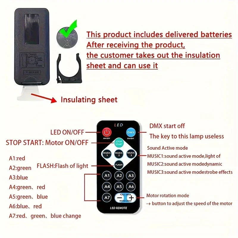 LED NightLights Galaxy Projector Remote Control 5V USB Rechargeable Starry Sky Lamp DMX Sound Active 7 Modes for Kids Room Decor