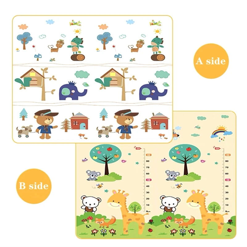 Folding Mat Carpet Rug Playmat Crawling Play Mats 200x180/180x150/180x120cm Play Mat for Children's Thick Safety Mat Friendly