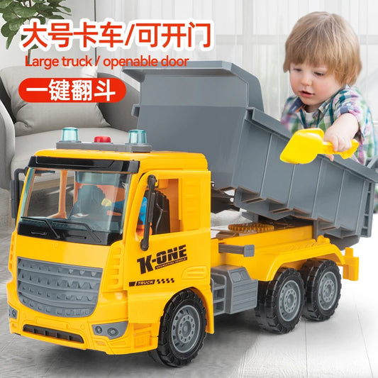 Large Children's Dumper Toys Inertia Automobile Earthwork Dumper Trucks Boys Toy Car Model Plastic Vehicles Toys Child