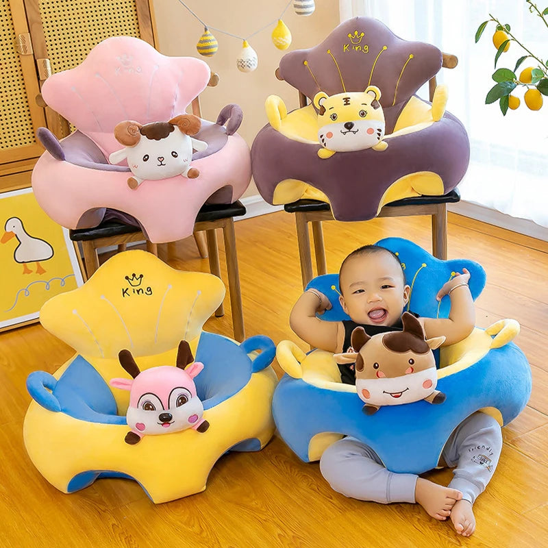 50X50X40cm Baby Sofa Support Seat Cover Plush Chair Learn To Sit Comfortable Cartoon Toddler Nest Puff Wash No Stuffing Cradle