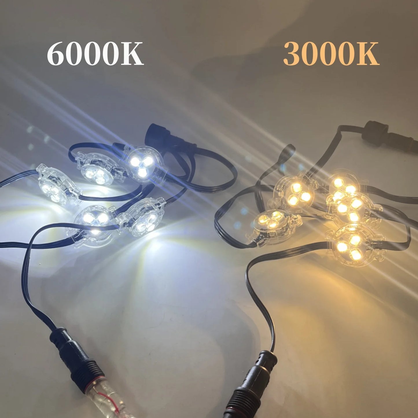 Spot goods 300Ft 92m Permanent Track Light Gemstone track lights SMD5050 UCS2904 RGBW Point lights