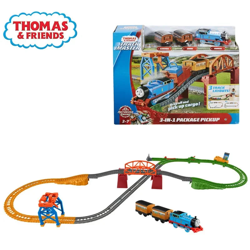 Original Thomas and Friends Thomas Glarabel Anne Train Track Master Series 3 in 1 Track Adventure Set Boy Toy Gifts GPD88 GGL75
