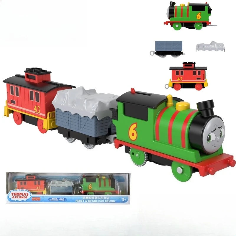 Original Thomas & Friends 80th Anniversary Trians Electric Motorized Engine Nia Percy James Hiro Ashima Toys for Boy Crane Model