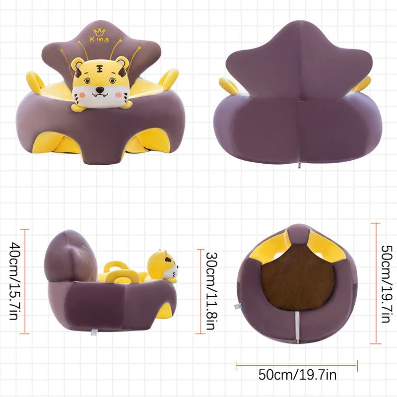 50X50X40cm Baby Sofa Support Seat Cover Plush Chair Learn To Sit Comfortable Cartoon Toddler Nest Puff Wash No Stuffing Cradle