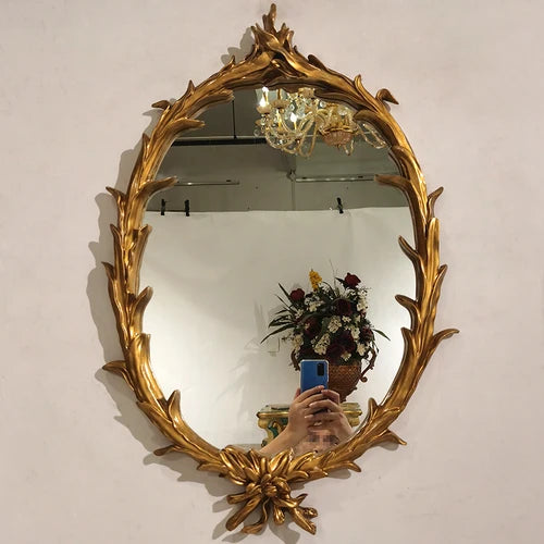 Elegant House Wall Mirrors Hanging Shower Baroque Office Decorative Mirror Luxury Irregular Espelho Adesivo De Parede Decoration