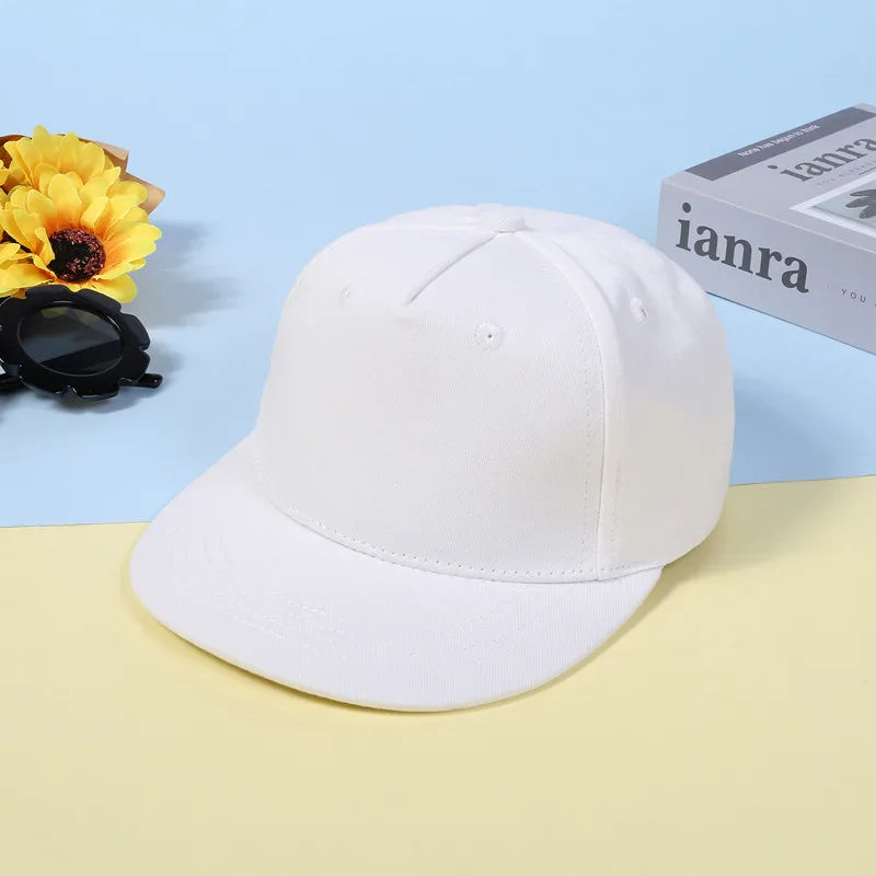 1-5years Children Hip-Hop Hats Kids Solid Color Tie-Dye Baseball Caps For Toddler Boys And Girls Outdoor Flat Brim Trend Hats