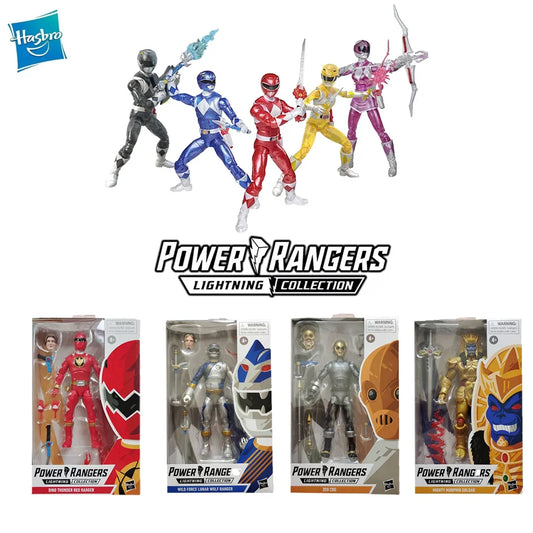 In Stock Hasbro Original Series 6inch Mighty Power Rangers Yellow Blue Black Pink Ranger Figure Action Figure Model Toys