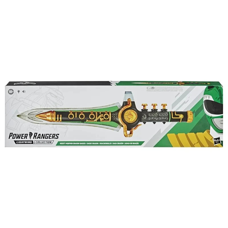 Hasbro Power Rangers Lightning Collection Mighty Morphin Green Dragon Dagger Premium Collectible with Lights and Sounds in Stock