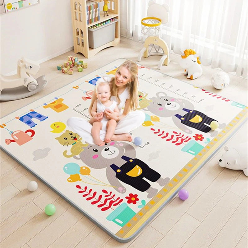 Folding Mat Carpet Rug Playmat Crawling Play Mats 200x180/180x150/180x120cm Play Mat for Children's Thick Safety Mat Friendly