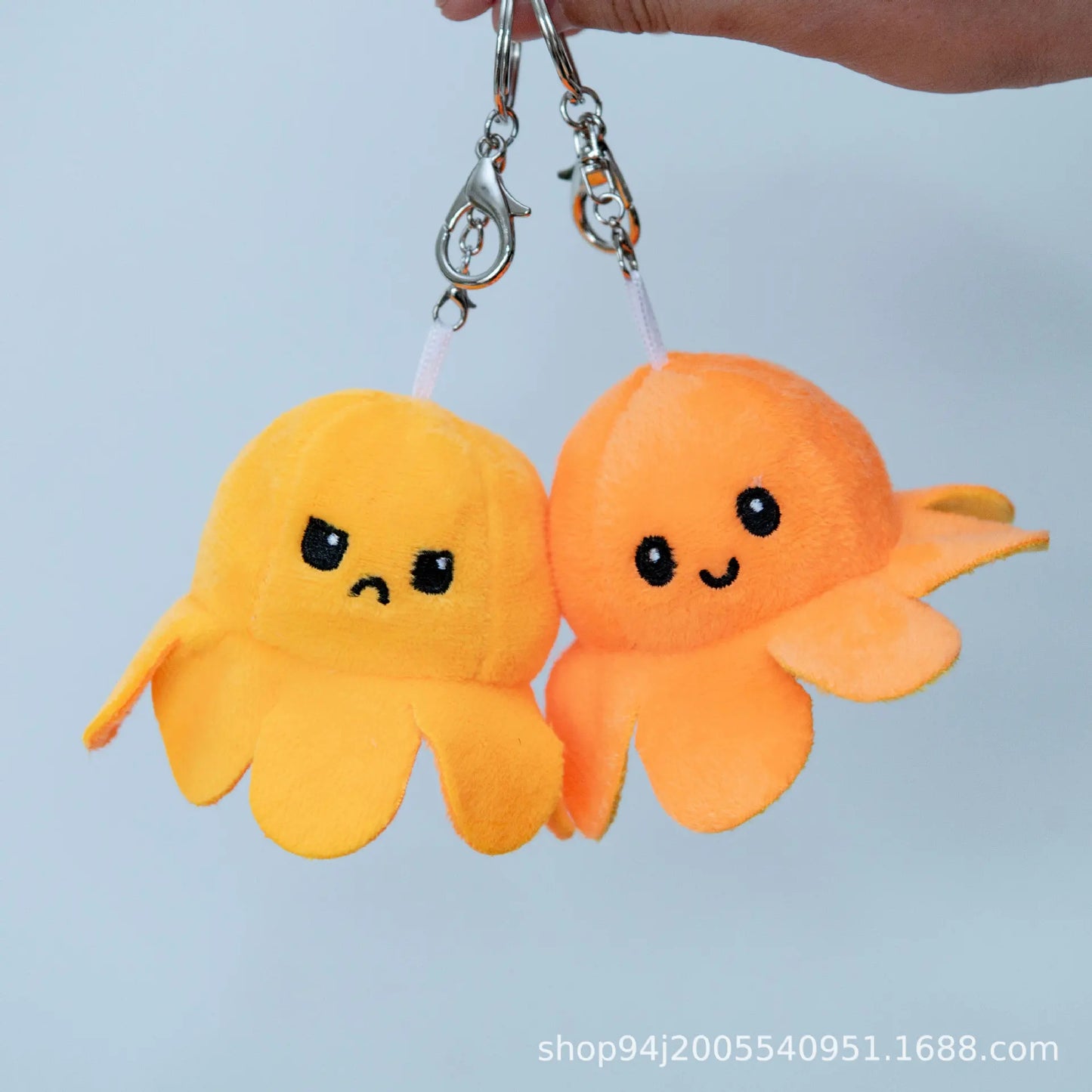 Inverted Octopus Cute Plush Doll Reverse Toy Keychain Kawaii Fluffy Stuffed Pendant Schoolbag Decoration Lovely Creative Gift