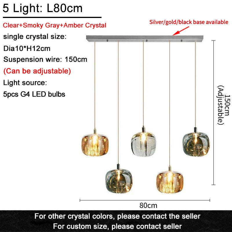 Modern Nordic Ceiling Chandelier LED Living Room Luxury Crystal Attic Bedroom Light Dining Room Lustre Chandelier Kitchen Lamp