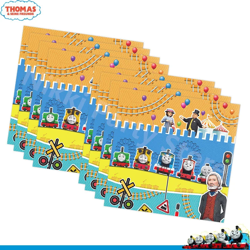 Thomas and Friends Party Decorations the Train Balloons Disposable Tableware Tablecloth Cups Banner Baby Shower Supplies Toy