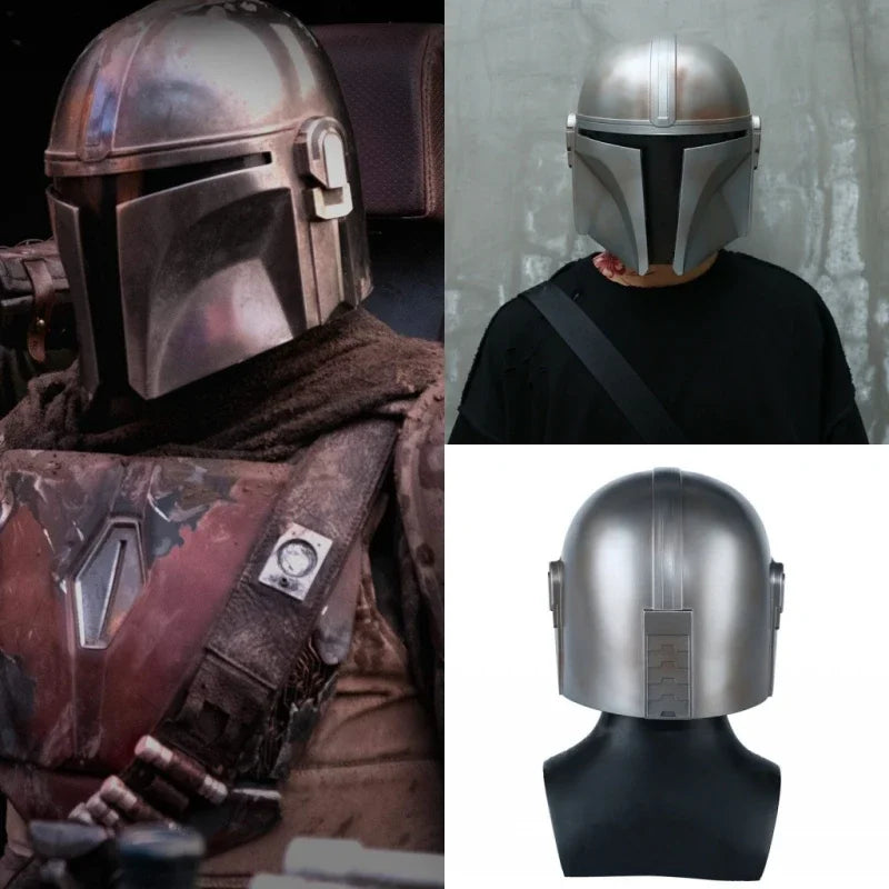 Mandalorian Character Masks Movie Boba Fett Cosplay Mask PVC Helmets Masks Props Halloween Mask Silvery Alien War Helmet Masque