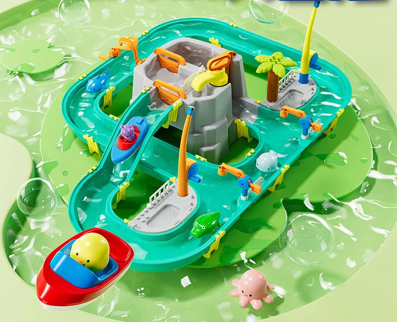Kids Baby Toys Outdoor Water Table Toy Water Surfing Adventure Water Toys Fishing Toys Summer Parent-child Interaction Game