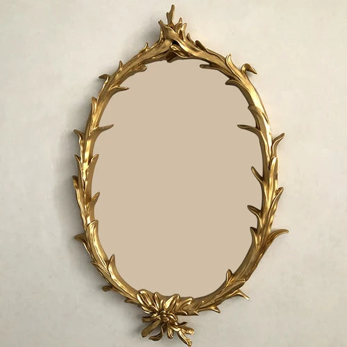 Elegant House Wall Mirrors Hanging Shower Baroque Office Decorative Mirror Luxury Irregular Espelho Adesivo De Parede Decoration