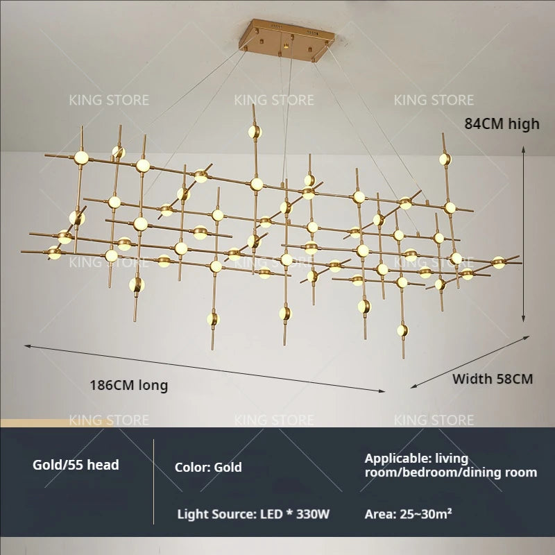 Modern Simple Art Shelf Living Room Ceiling Light Creative Personality Restaurant Dining Room Chandelier Hotel Front Desk Lamp