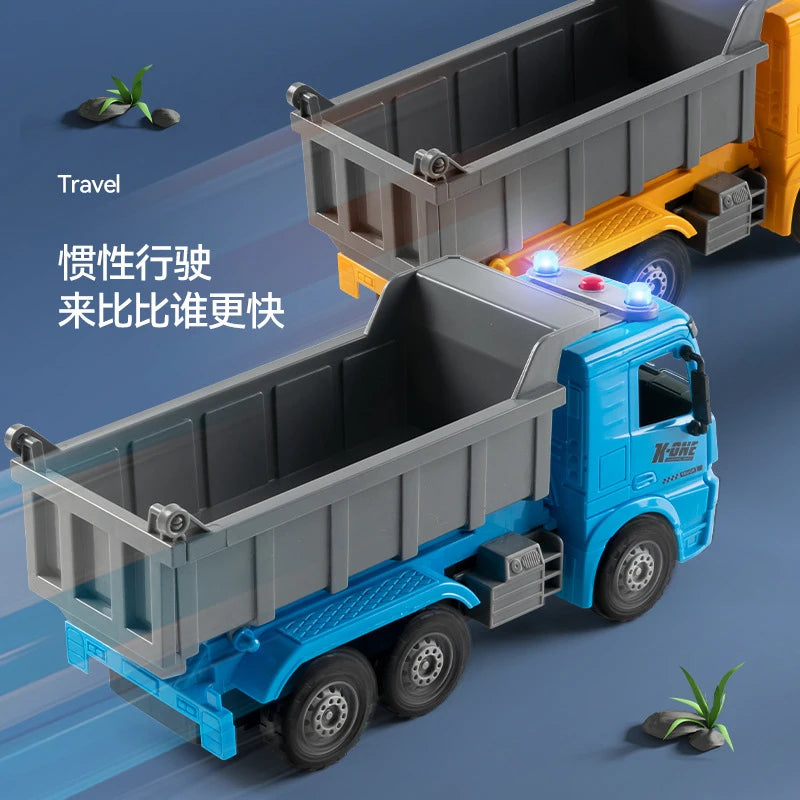 Large Children's Dumper Toys Inertia Automobile Earthwork Dumper Trucks Boys Toy Car Model Plastic Vehicles Toys Child