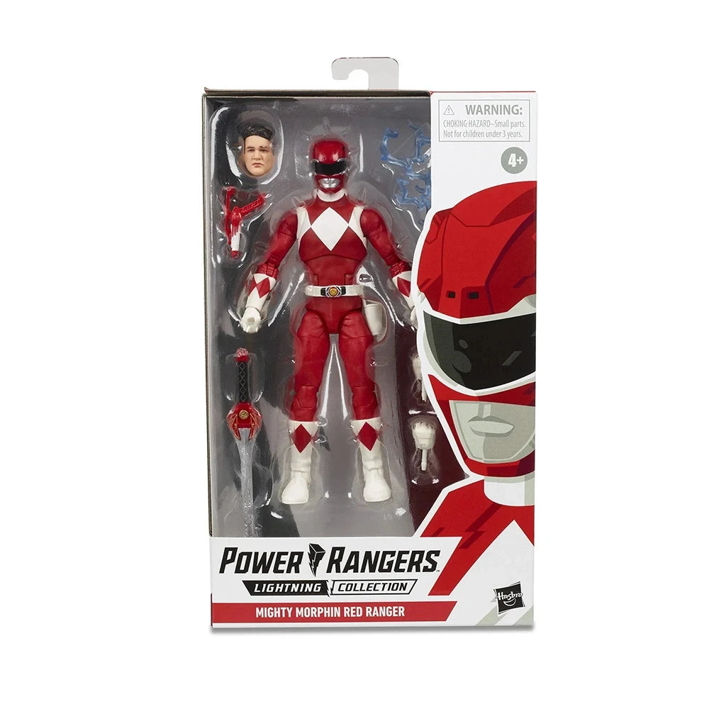 In Stock Original Hasbro Power Rangers Lightning Collection Red Green Pink Blue Black Yellow Ranger Action Figures 6 Inch Model