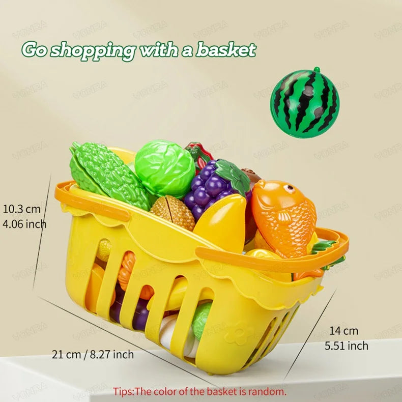 Fruits&Vegetable Model Kitchen Pretend Play Cutting Toys Children's Cooking Simulation Food Christmas Gift For Kids Toddlers