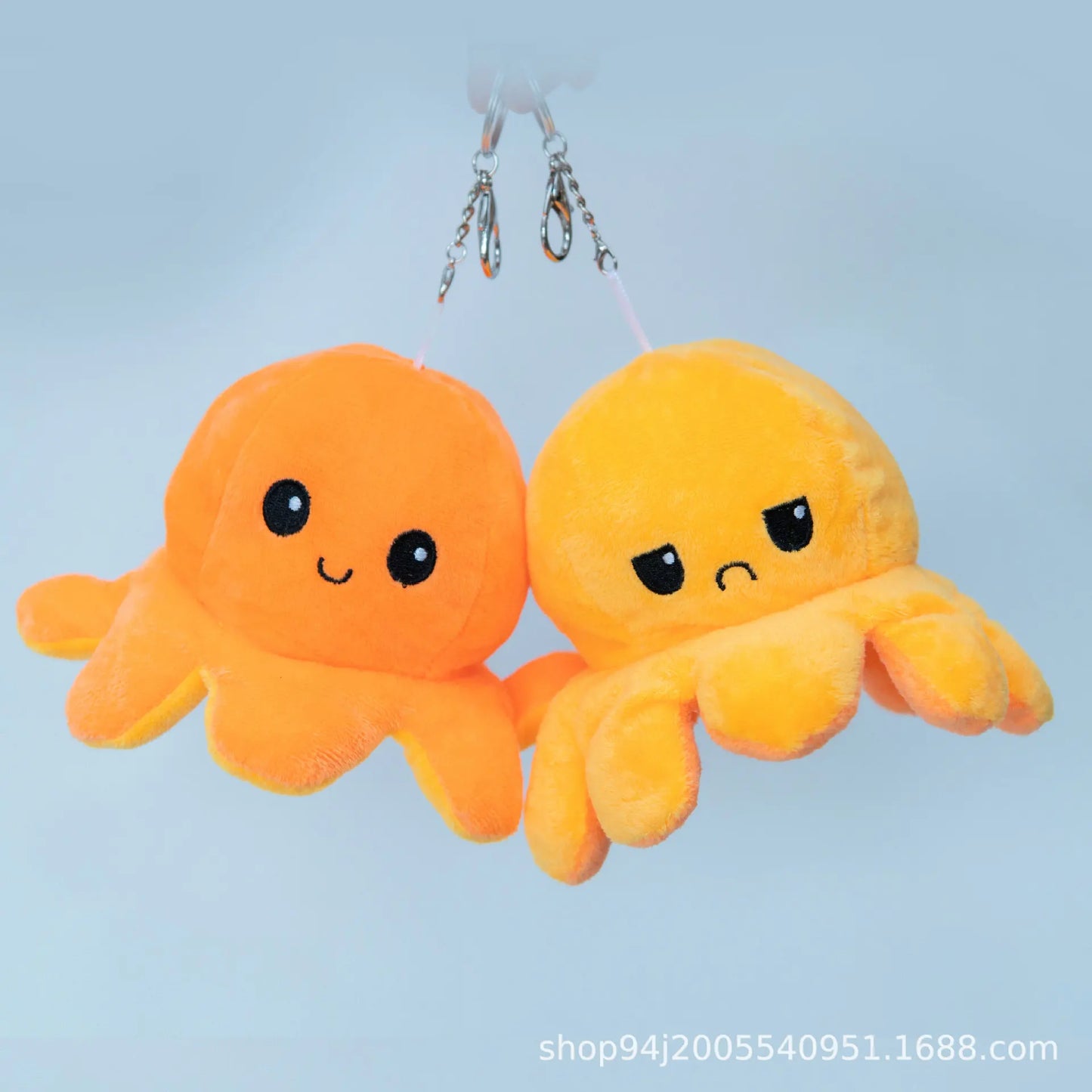 Inverted Octopus Cute Plush Doll Reverse Toy Keychain Kawaii Fluffy Stuffed Pendant Schoolbag Decoration Lovely Creative Gift