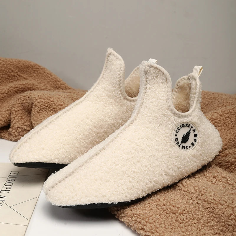 New Men Winter Slippers High Quality Light Weight Disign Shoes Fashion Women Plush Slipper Warm Slip on Casual Shoe for Couples