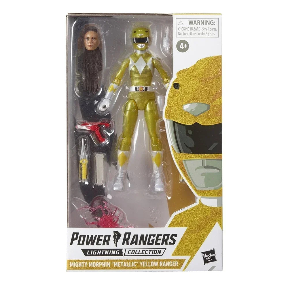 In Stock Hasbro Original Series 6inch Mighty Power Rangers Yellow Blue Black Pink Ranger Figure Action Figure Model Toys