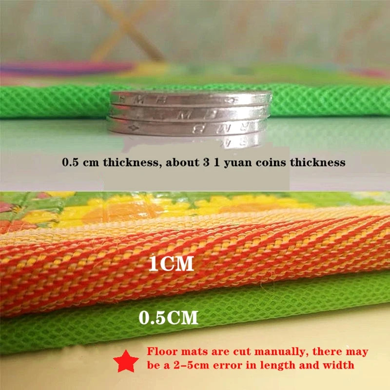 Folding Mat Carpet Rug Playmat Crawling Play Mats 200x180/180x150/180x120cm Play Mat for Children's Thick Safety Mat Friendly