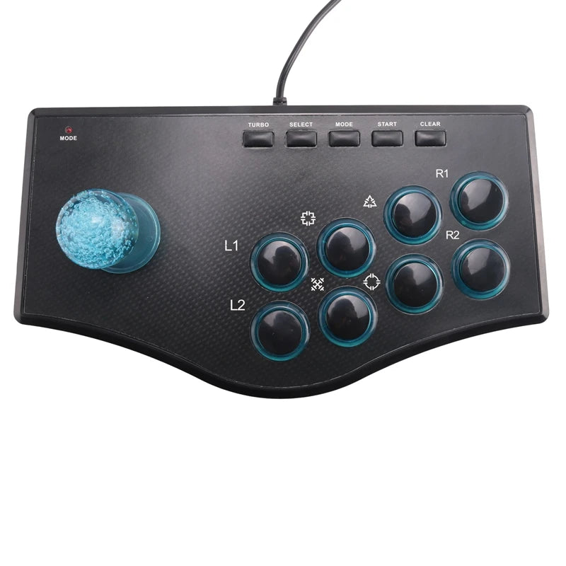 Retro Arcade Game Rocker Controller Usb Joystick For Ps2/Ps3/Pc/Android Smart Tv Built-In Vibrator Eight Direction Joystick