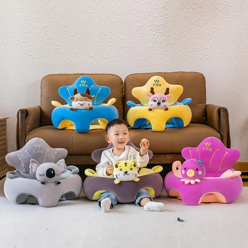 50X50X40cm Baby Sofa Support Seat Cover Plush Chair Learn To Sit Comfortable Cartoon Toddler Nest Puff Wash No Stuffing Cradle