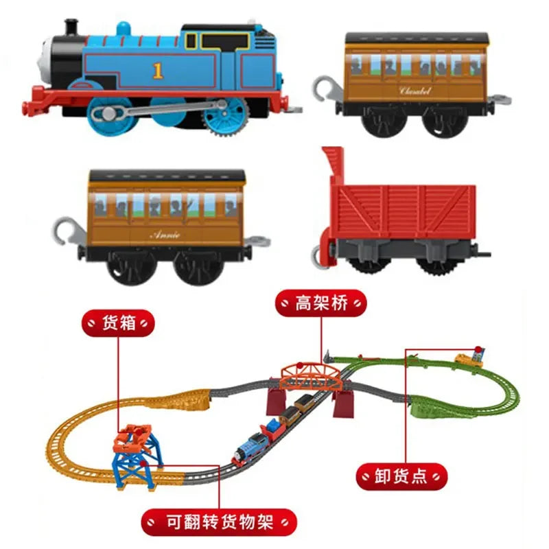 Original Thomas and Friends Thomas Glarabel Anne Train Track Master Series 3 in 1 Track Adventure Set Boy Toy Gifts GPD88 GGL75
