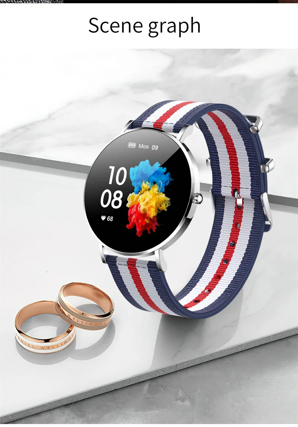 2022 New Ultra Thin Smart Watch Women 1.36&quot; AMOLED 360*360 HD Pixel Display Always Show Time Call Reminder Smartwatch Ladies+Box