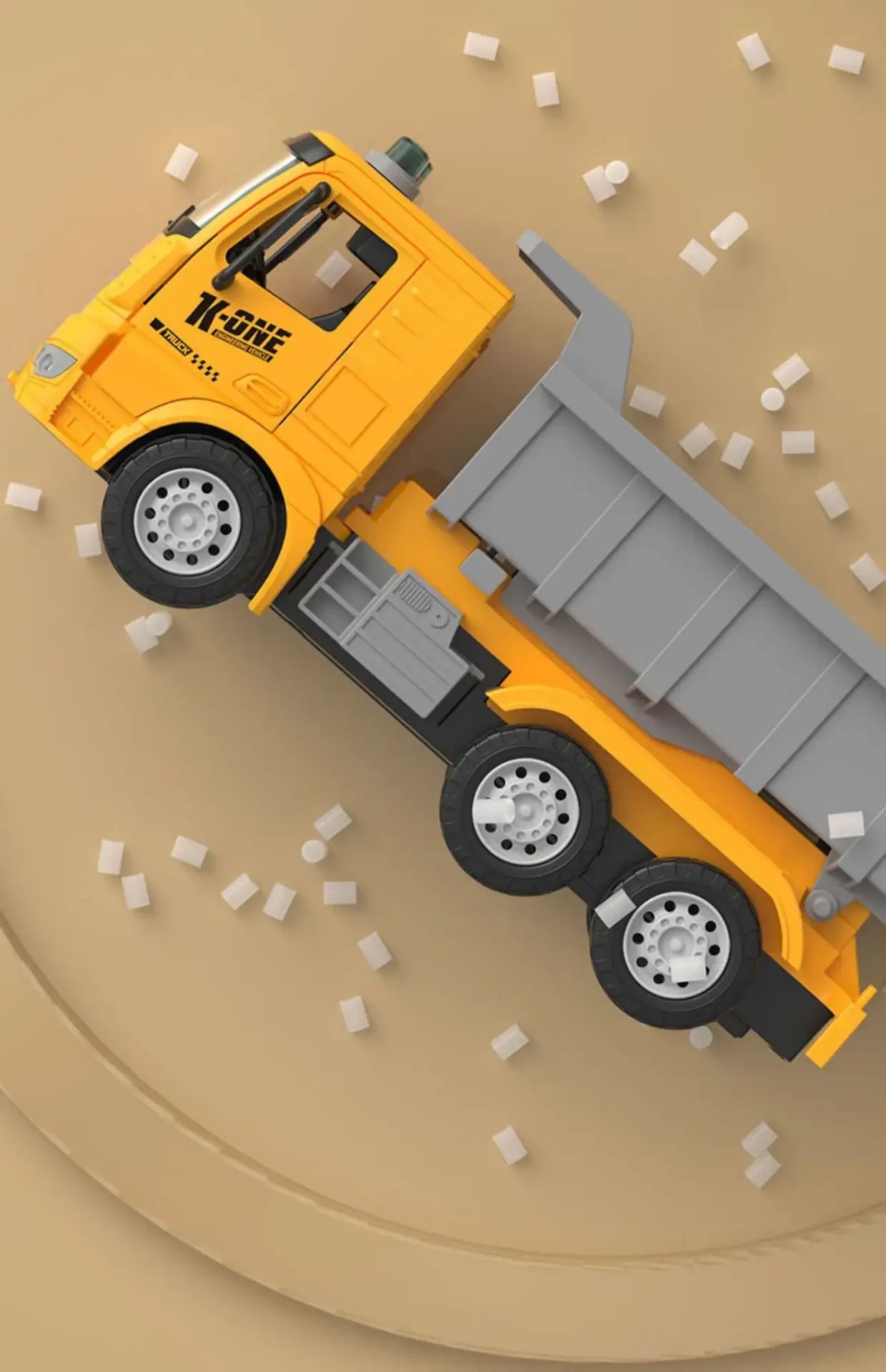 Haitai Large Engineering Toy Truck Boys Dump Truck Inertia Truck 3-6 Years Old Children Play Vehicles Spring Winding Cars